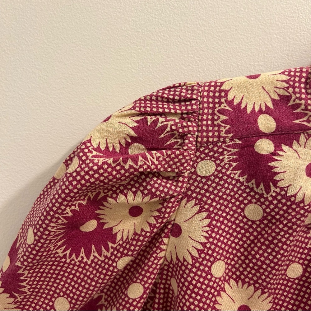 Alix of Bohemia Annabel Berry Daisy Shirt cotton wool pink fuchsia cream - Picture 5 of 15